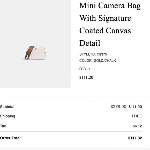 Coach Pebbled Leather White Crossbody Bag - Picture 7 of 7